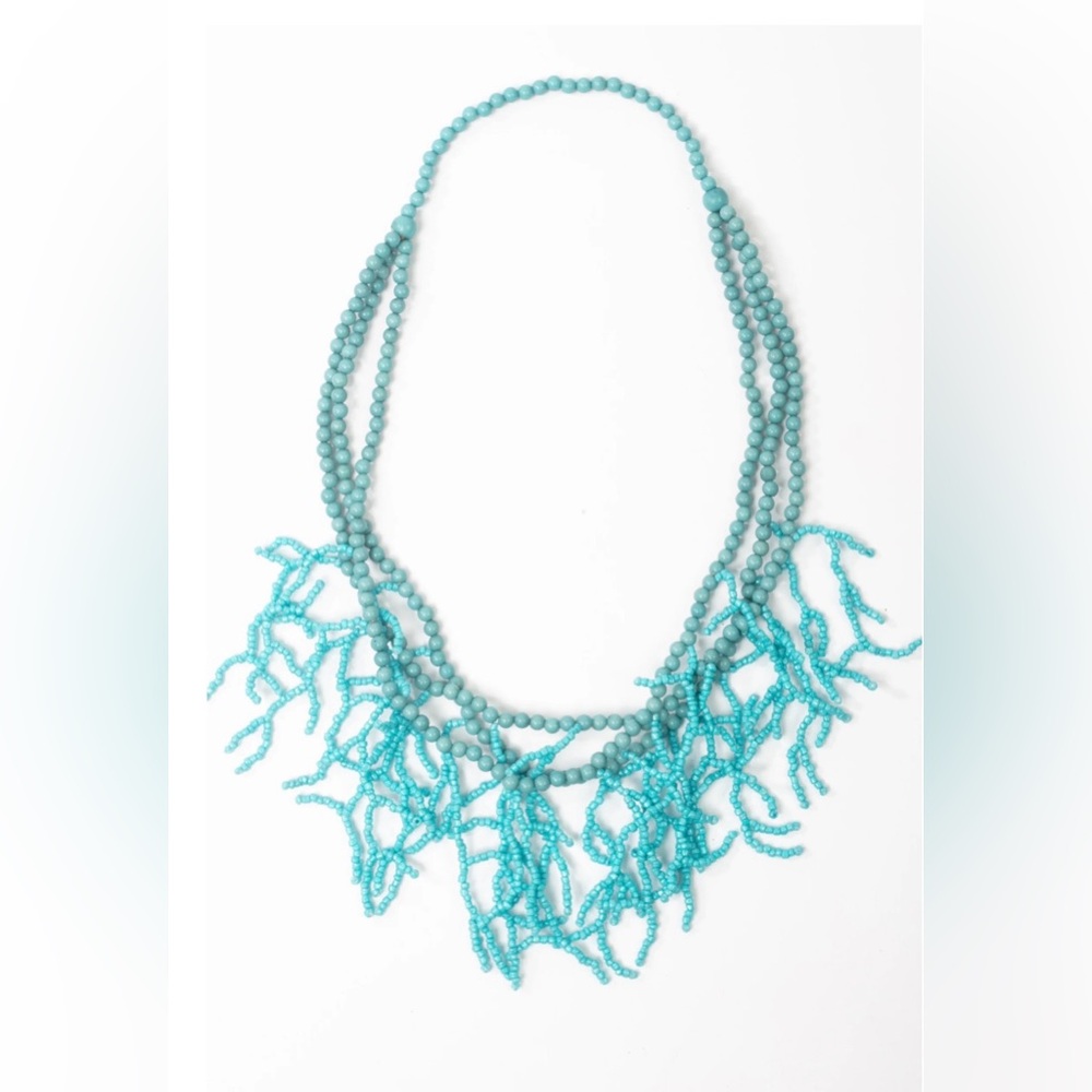 Antica Sartoria 3 strands Elegant  
Blue Beaded Necklace NWT